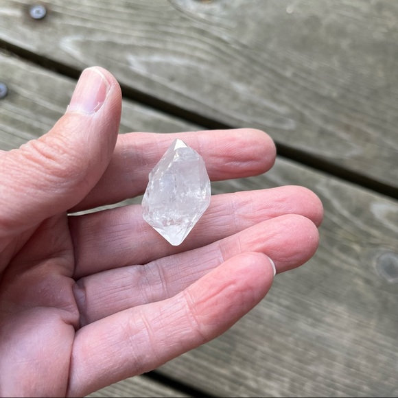 Double Terminated Twin Herkimer Diamond Crystal - Picture 5 of 17